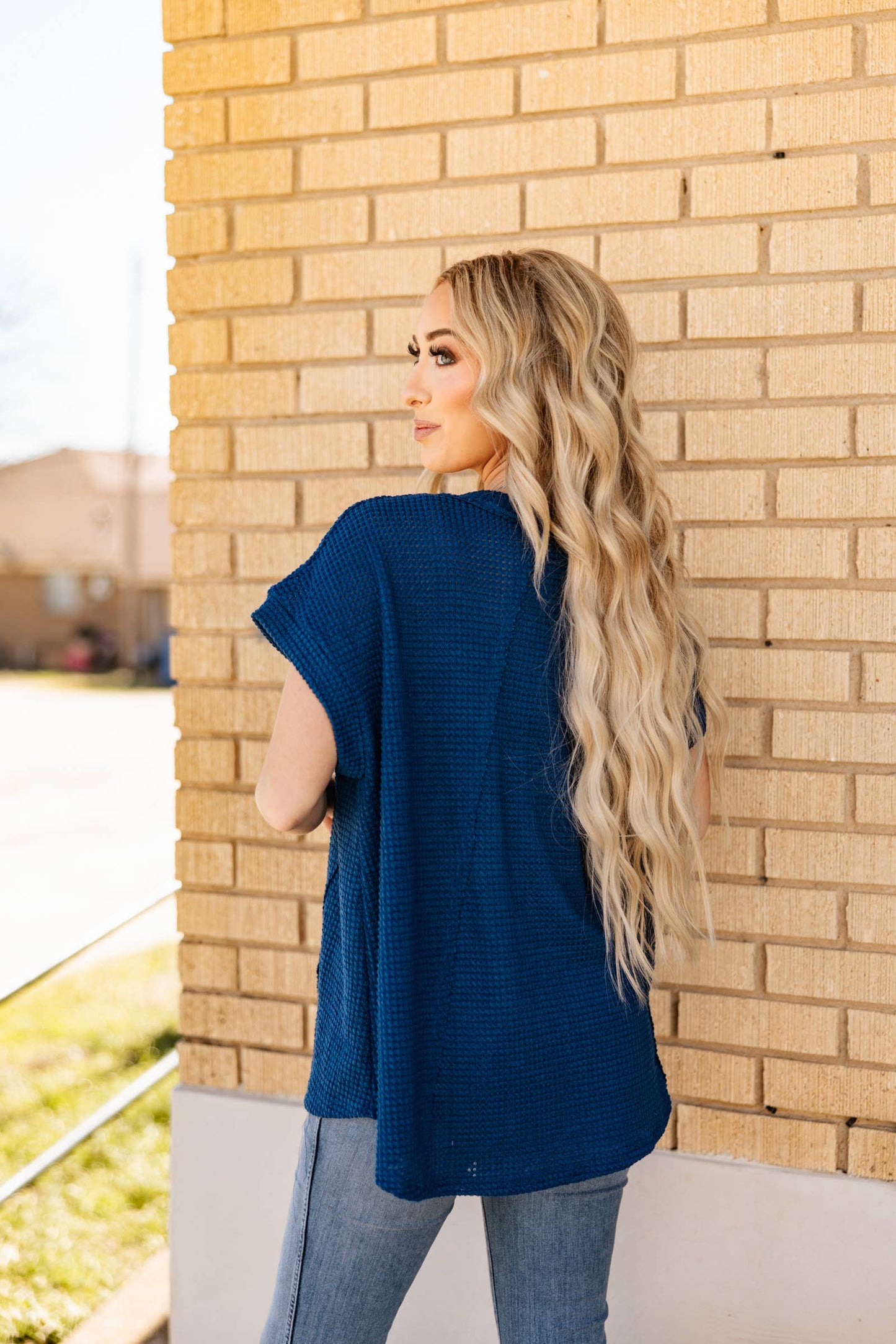 Round Neckline Crochet Poncho Sleeve Top