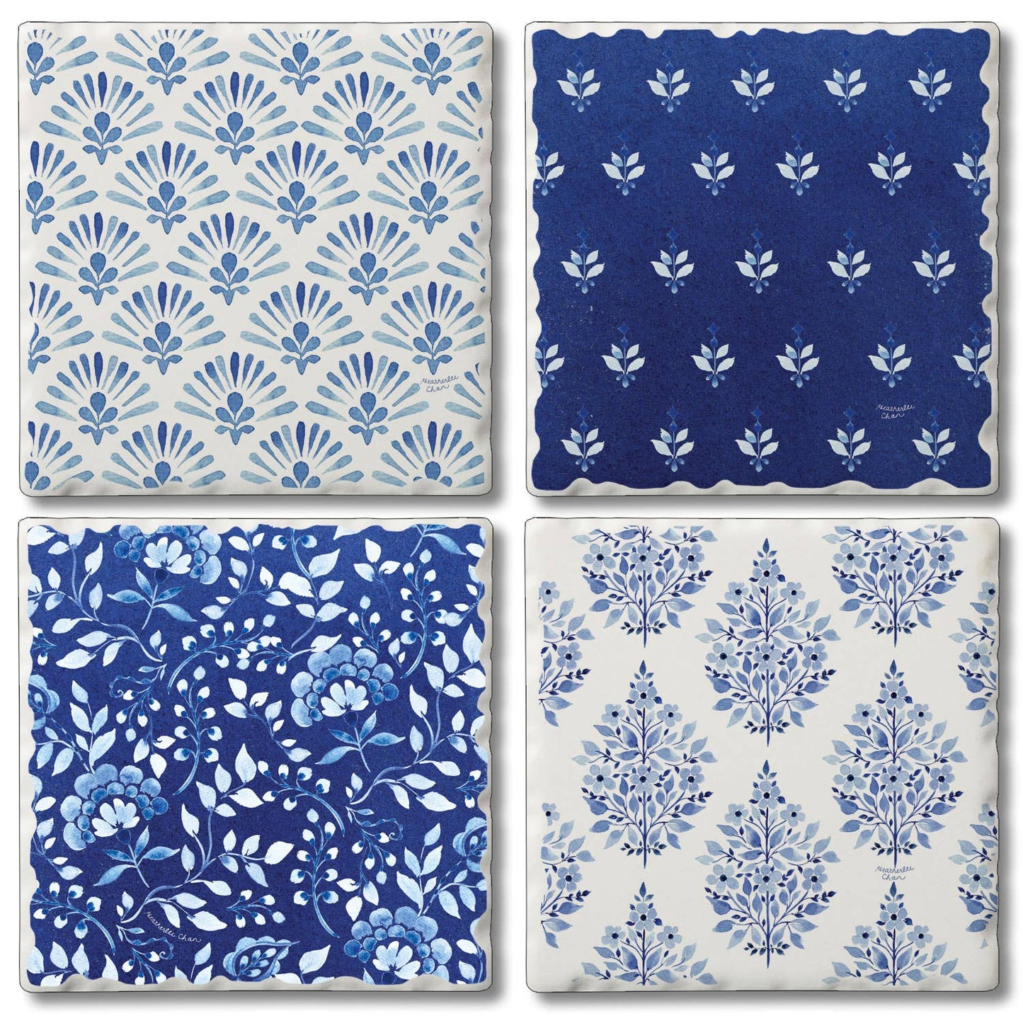 Jaipur Assorted Image Tumbled Tile Coaster 4 Pack