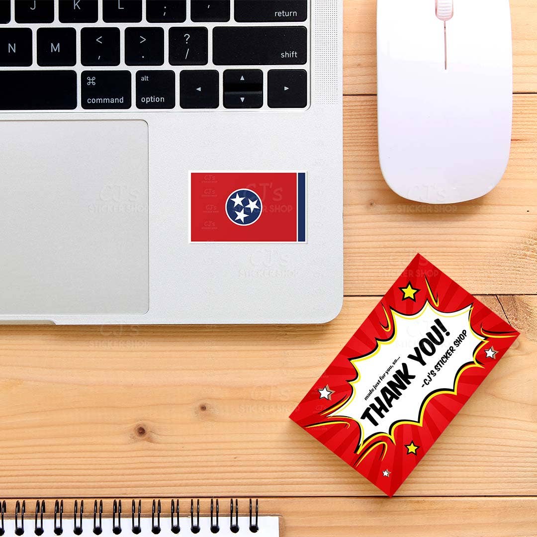 Tennessee TN State Flag Sticker Vinyl Decal