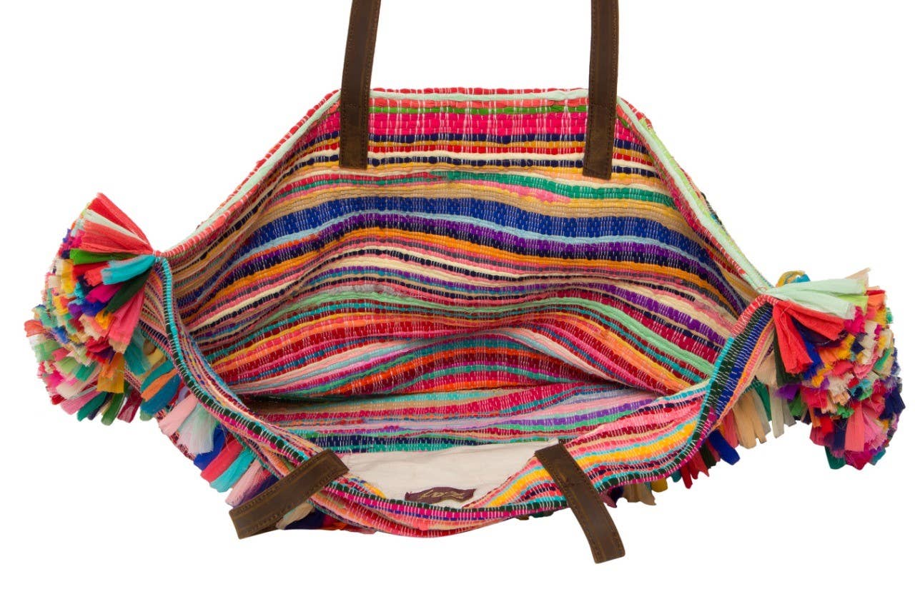 BRIGHT RAINBOW TOTE BAG