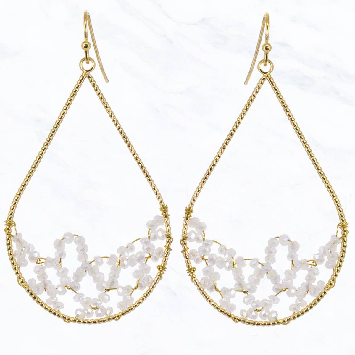 Teardrop Beaded Earrings