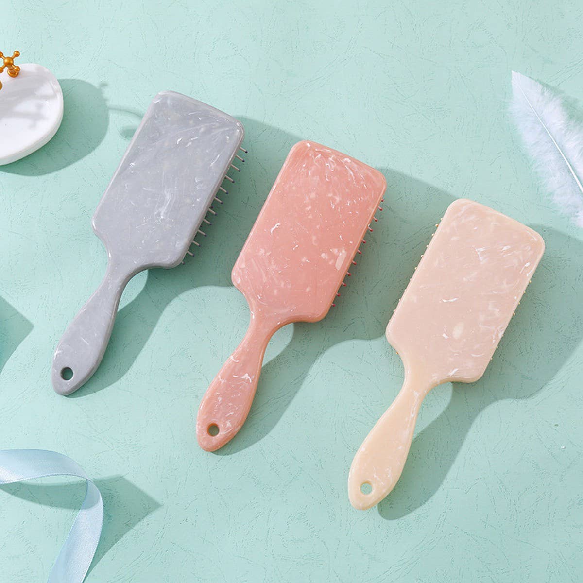 AIR CUSHION SQUARE HANDLE HEAD MASSAGE COMB