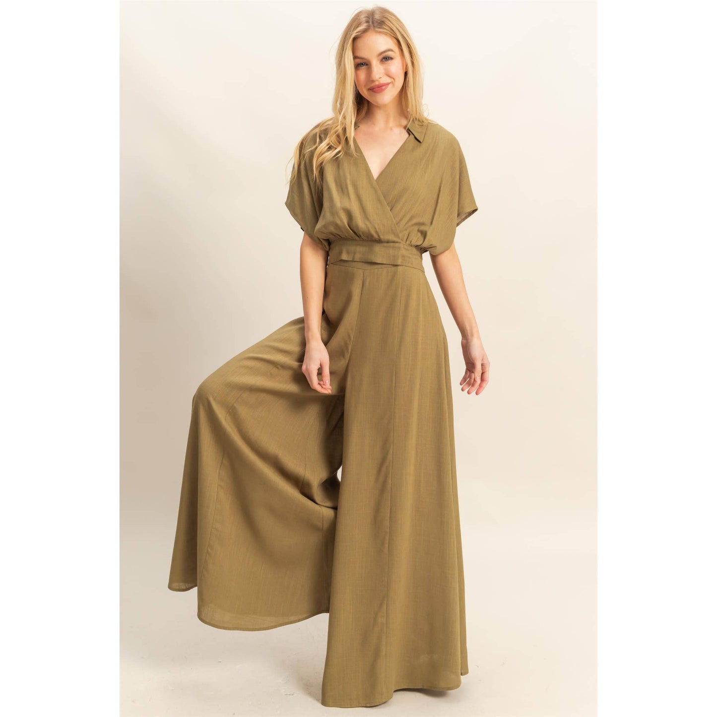 Surplice Top And Palazzo Pants Set (Sold as Separates)