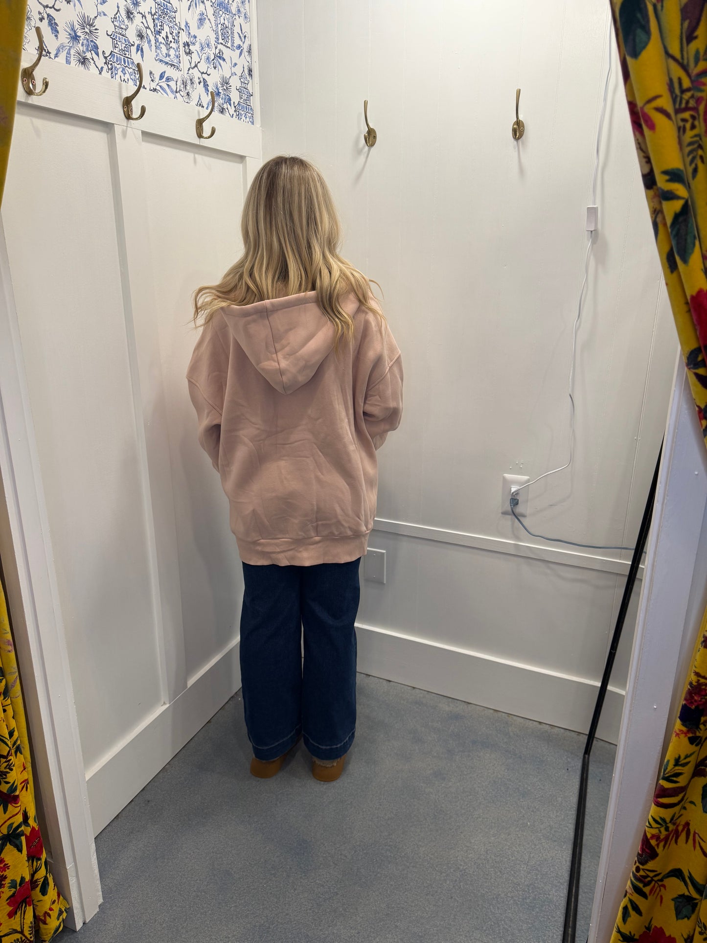 Solid Color Pocketed Button Up Loose Hoodie