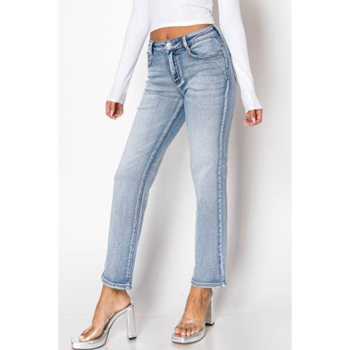 STRAIGHT LEG DENIM JEANS (3 Shade Options)