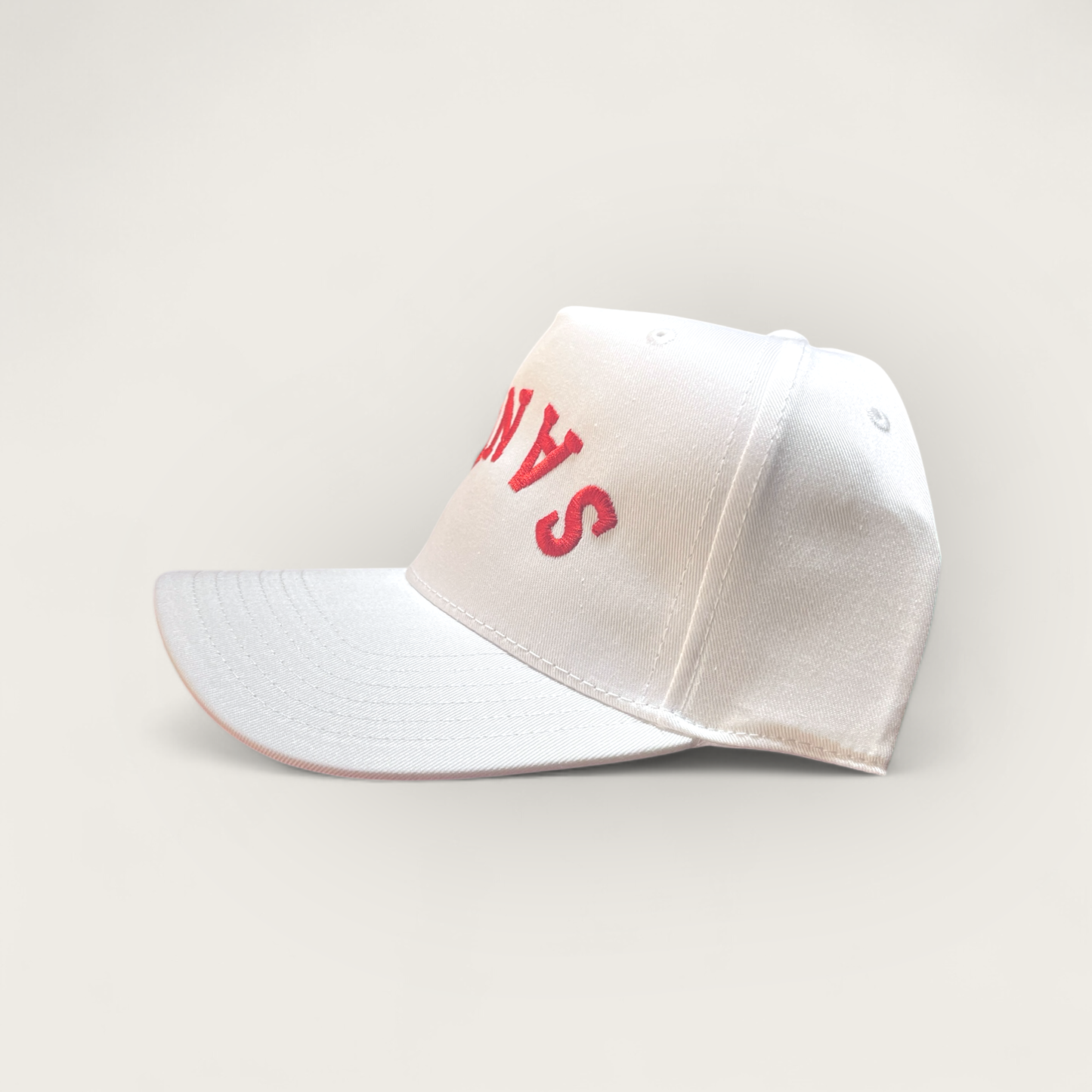 Santa Upside Down Classic Trucker Hat | White