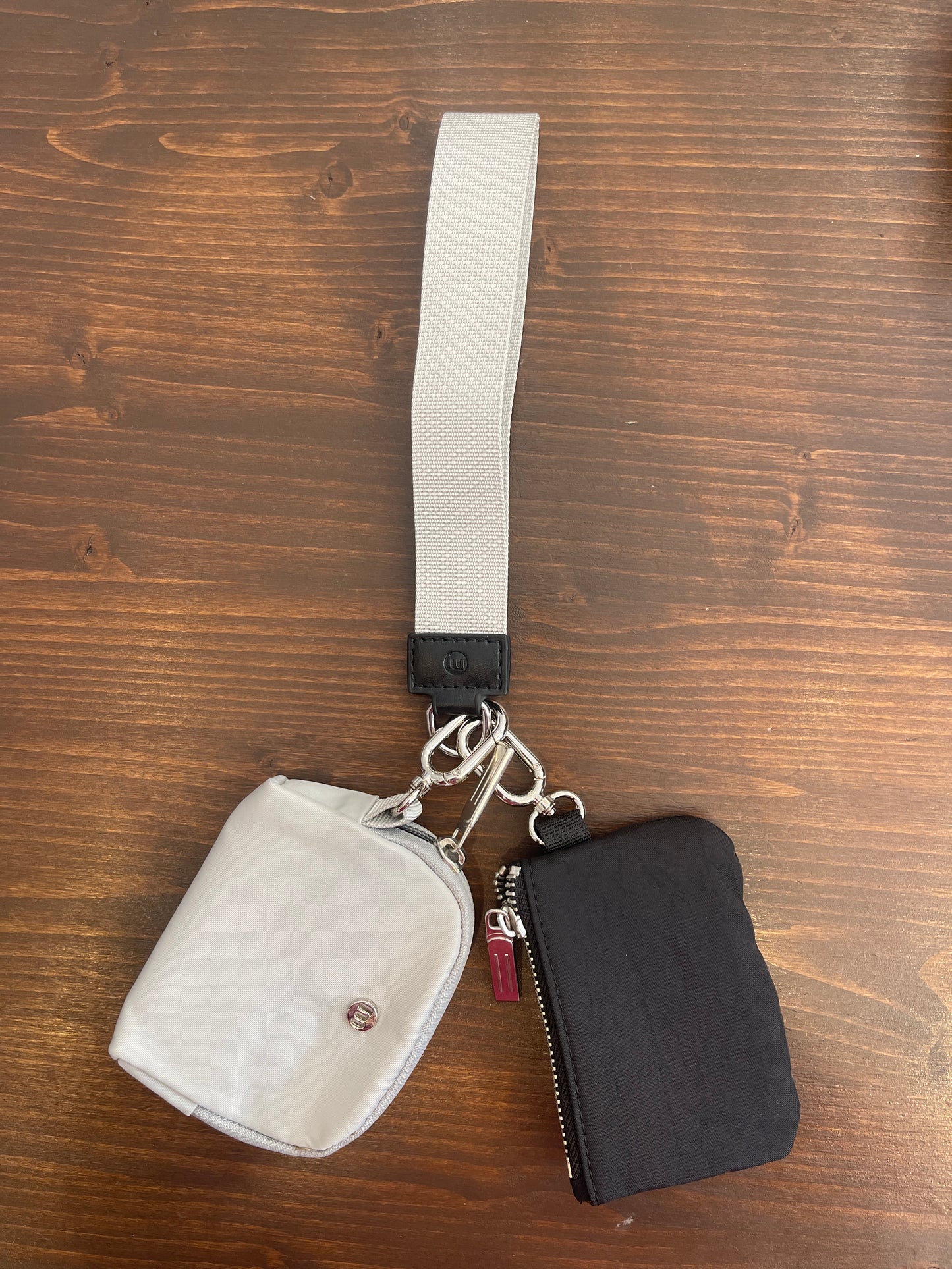 Double Pouch Wristlet with Zippers