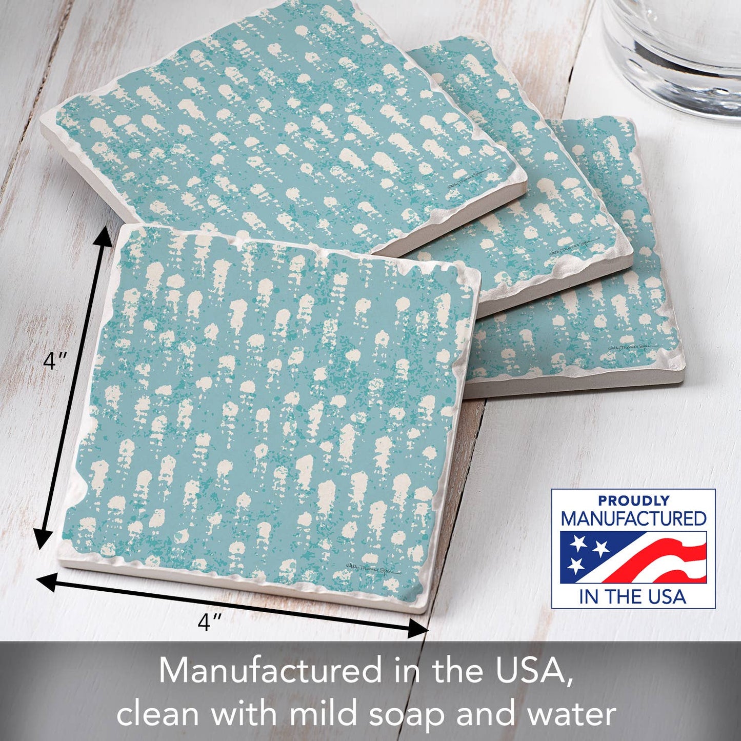 Bubbling Up Absorbent Tumbled Tile Coaster