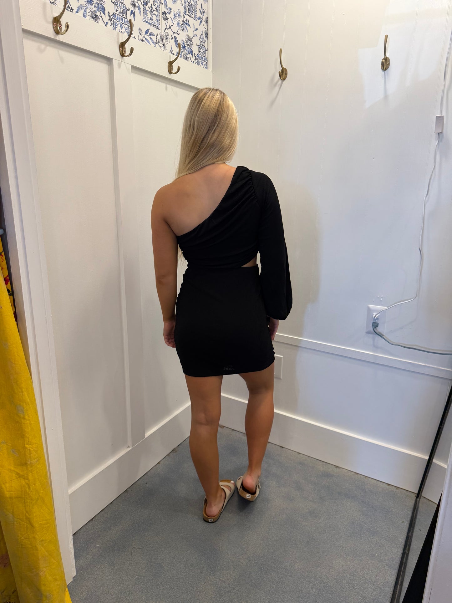 Asymmetric One Shoulder Cutout Bodycon Dress
