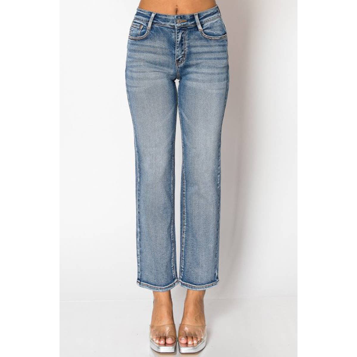 STRAIGHT LEG DENIM JEANS (3 Shade Options)