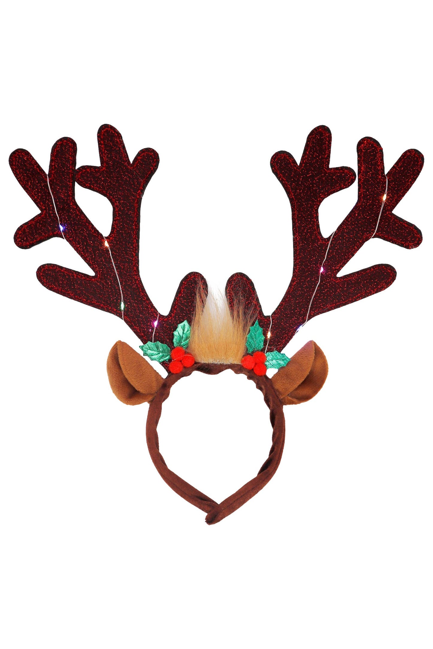 Oversized Rudolph Antler LED Light-Up Hairband