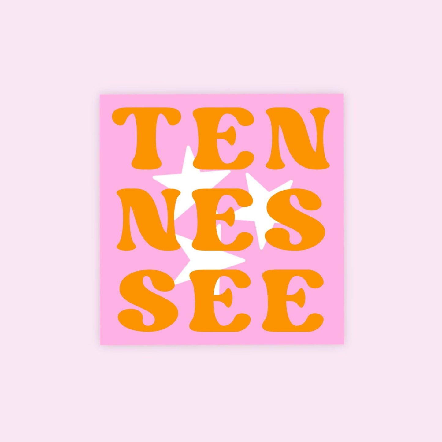 Tennessee Tri-Star Pink Sticker