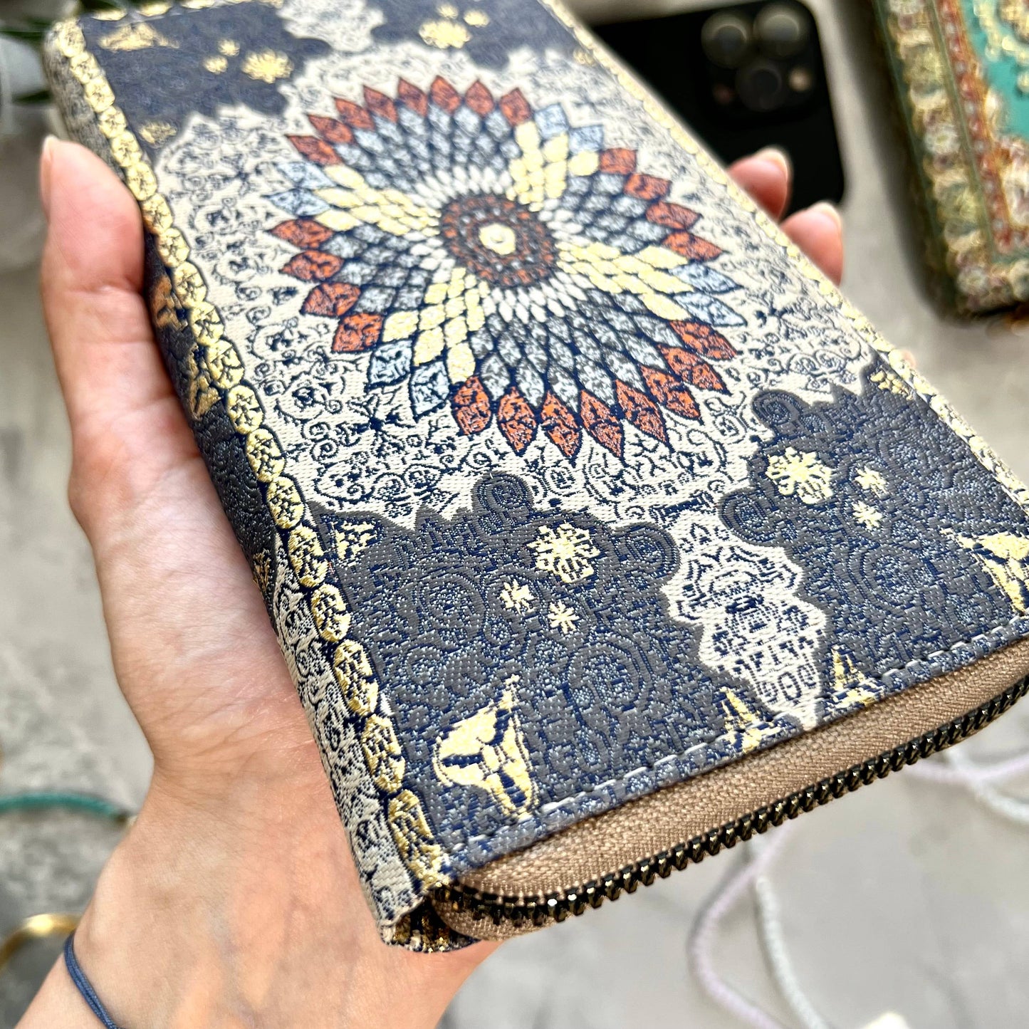 Vegan Wallet for Women Made with Rug Design, Wallet Women