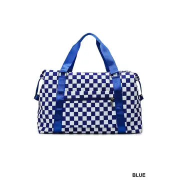 Checkered Travel Duffle Bag