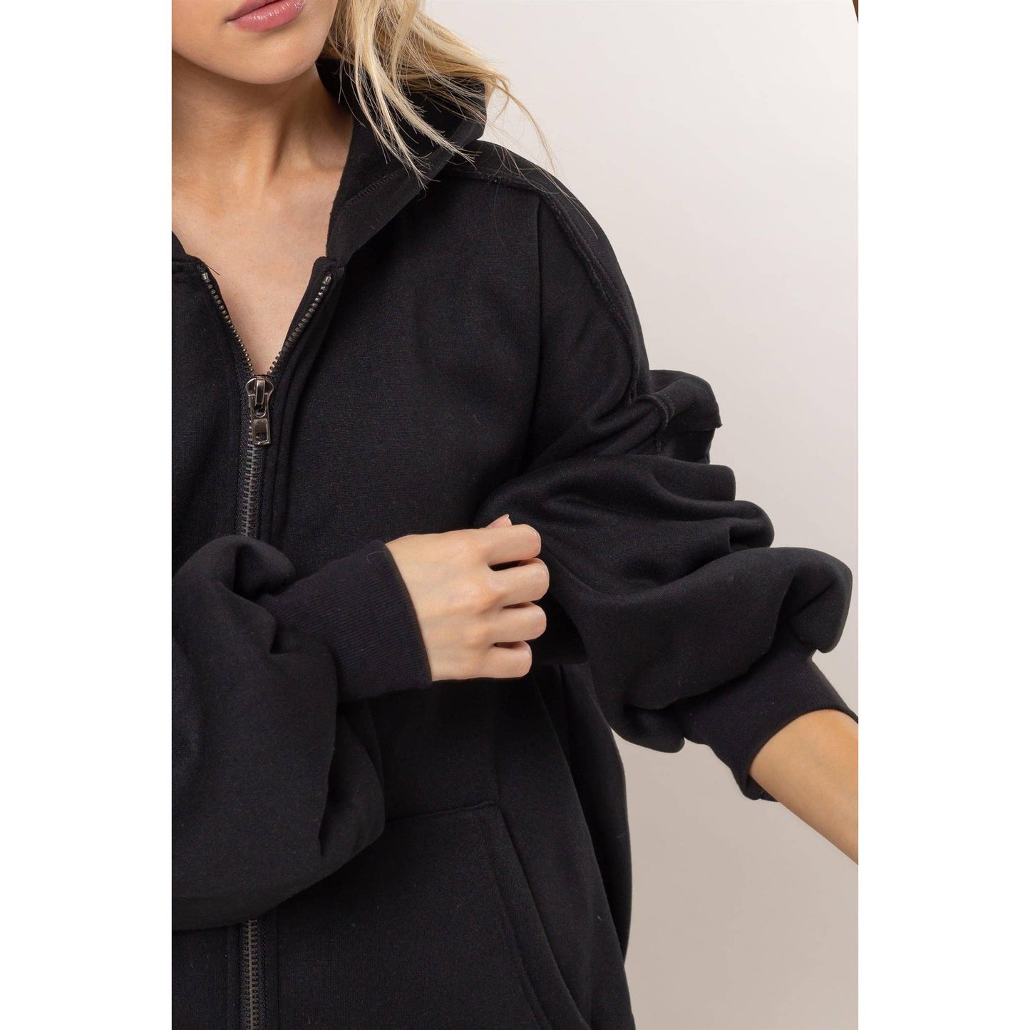 French Terry Oversized Hood Jacket