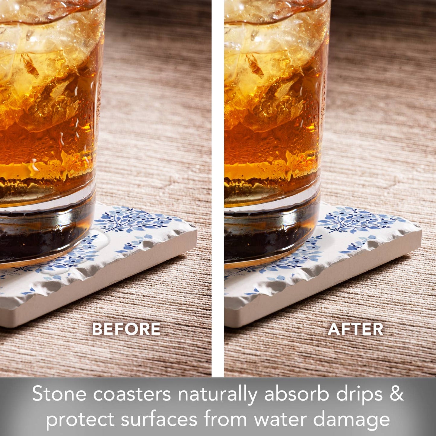 Jaipur Assorted Image Tumbled Tile Coaster 4 Pack