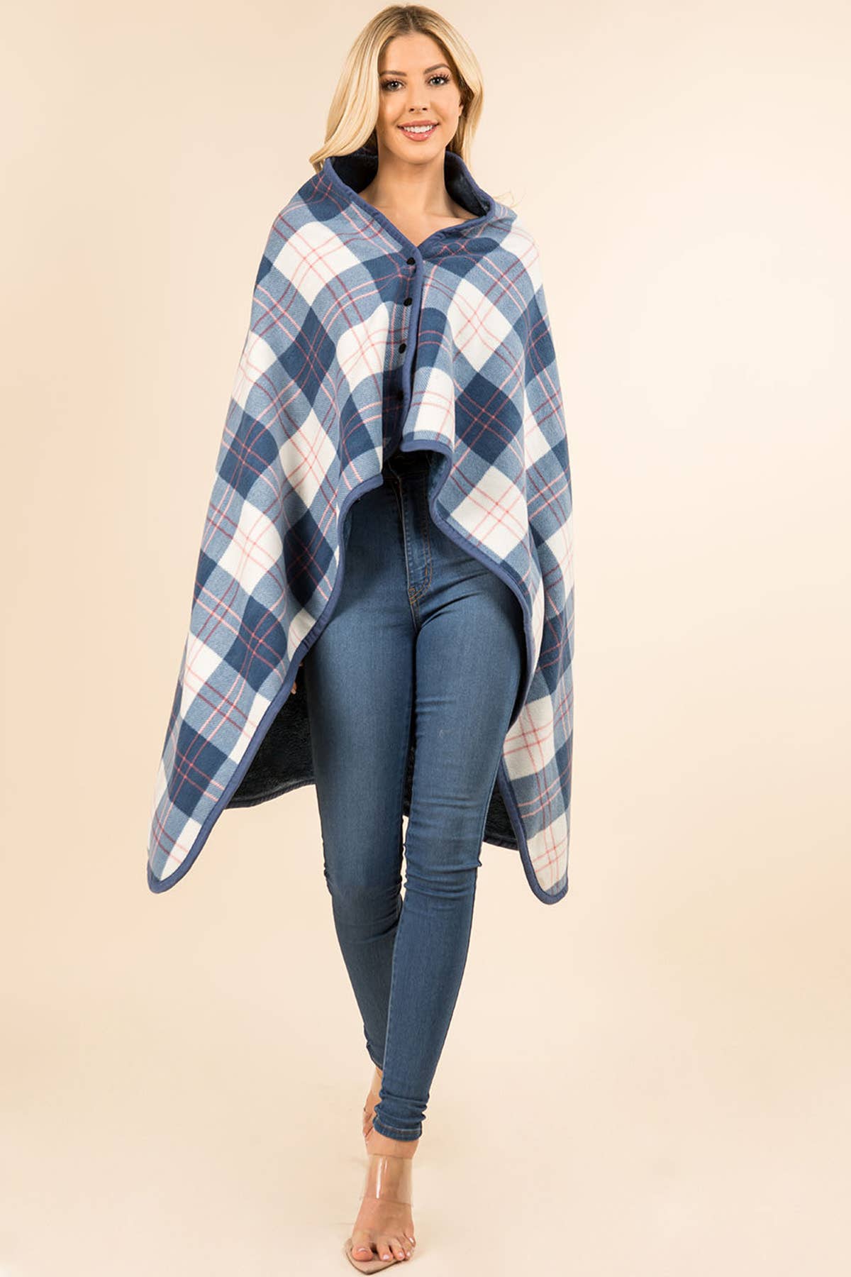 Plaid Blanket Shawl