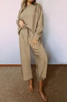 Ultra Loose Textured 2pcs Slouchy Outfit (Sold as Separates)
