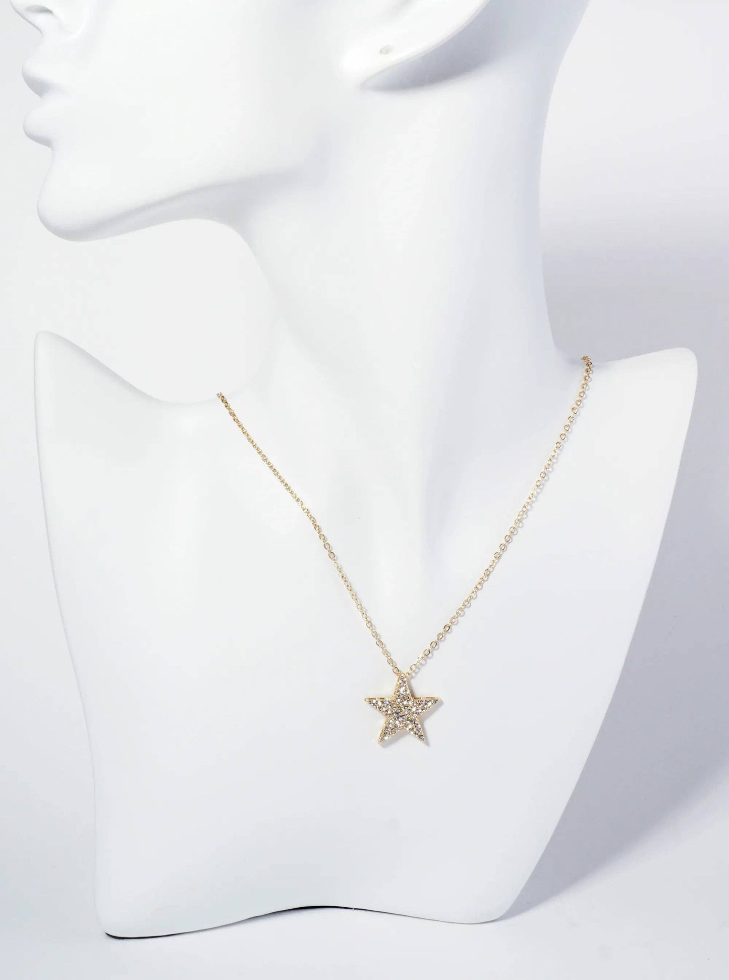 Crystal Pave Star Pendant Necklace