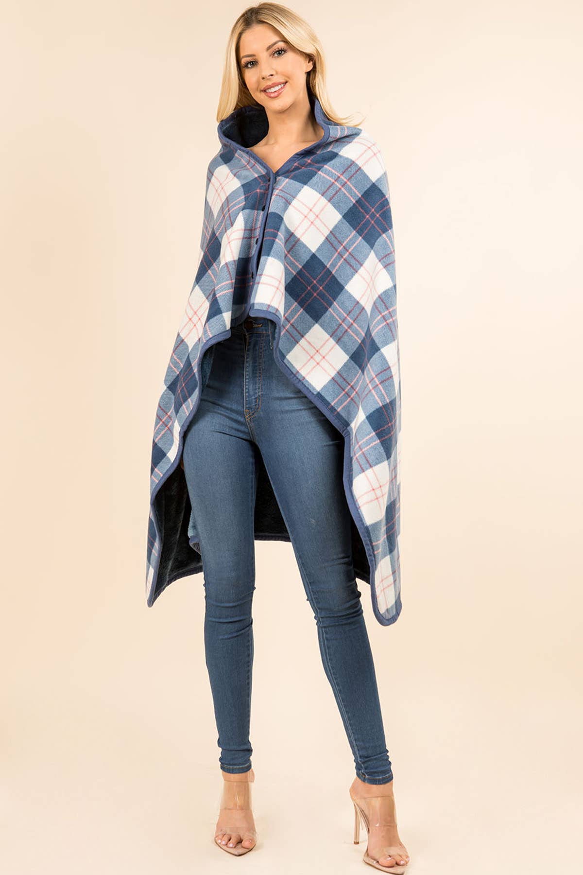 Plaid Blanket Shawl