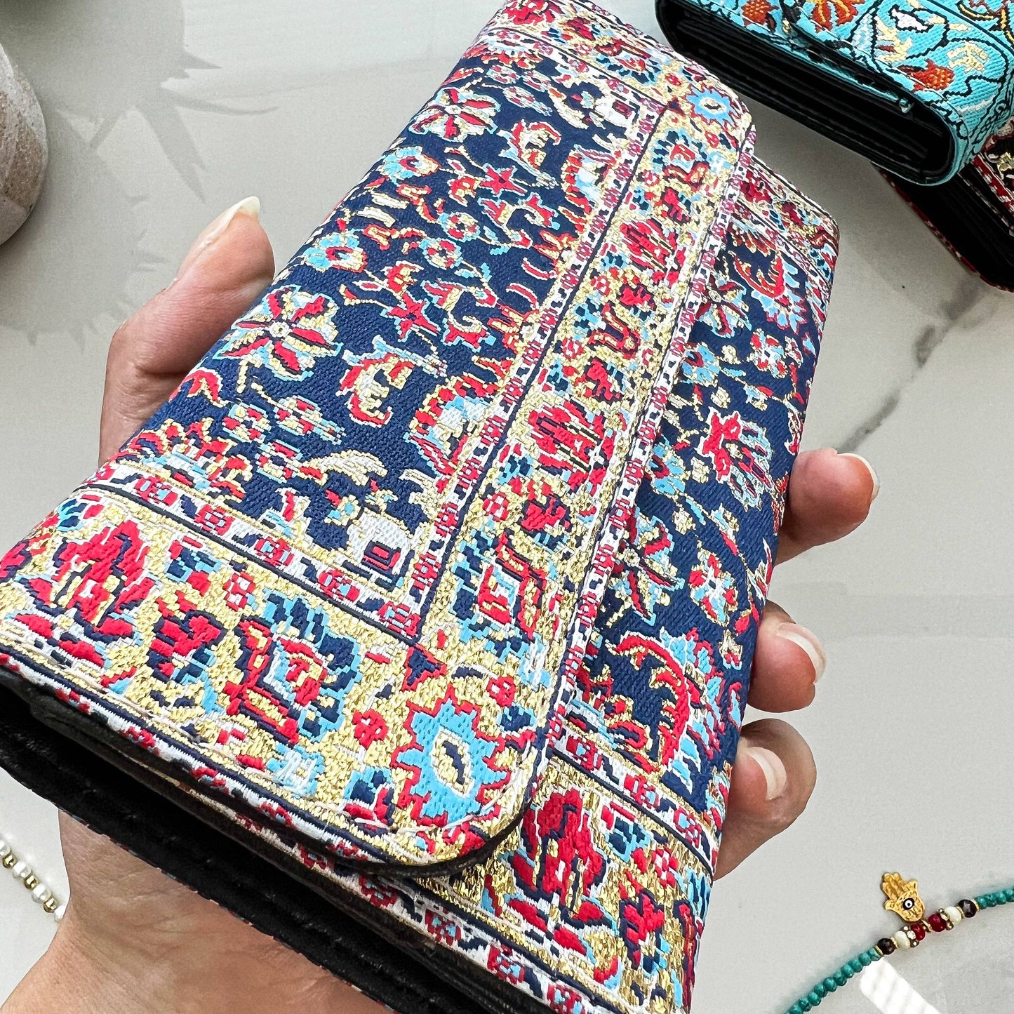 Boho Wallet for Women, Handcrafted Vegan Wallet Women