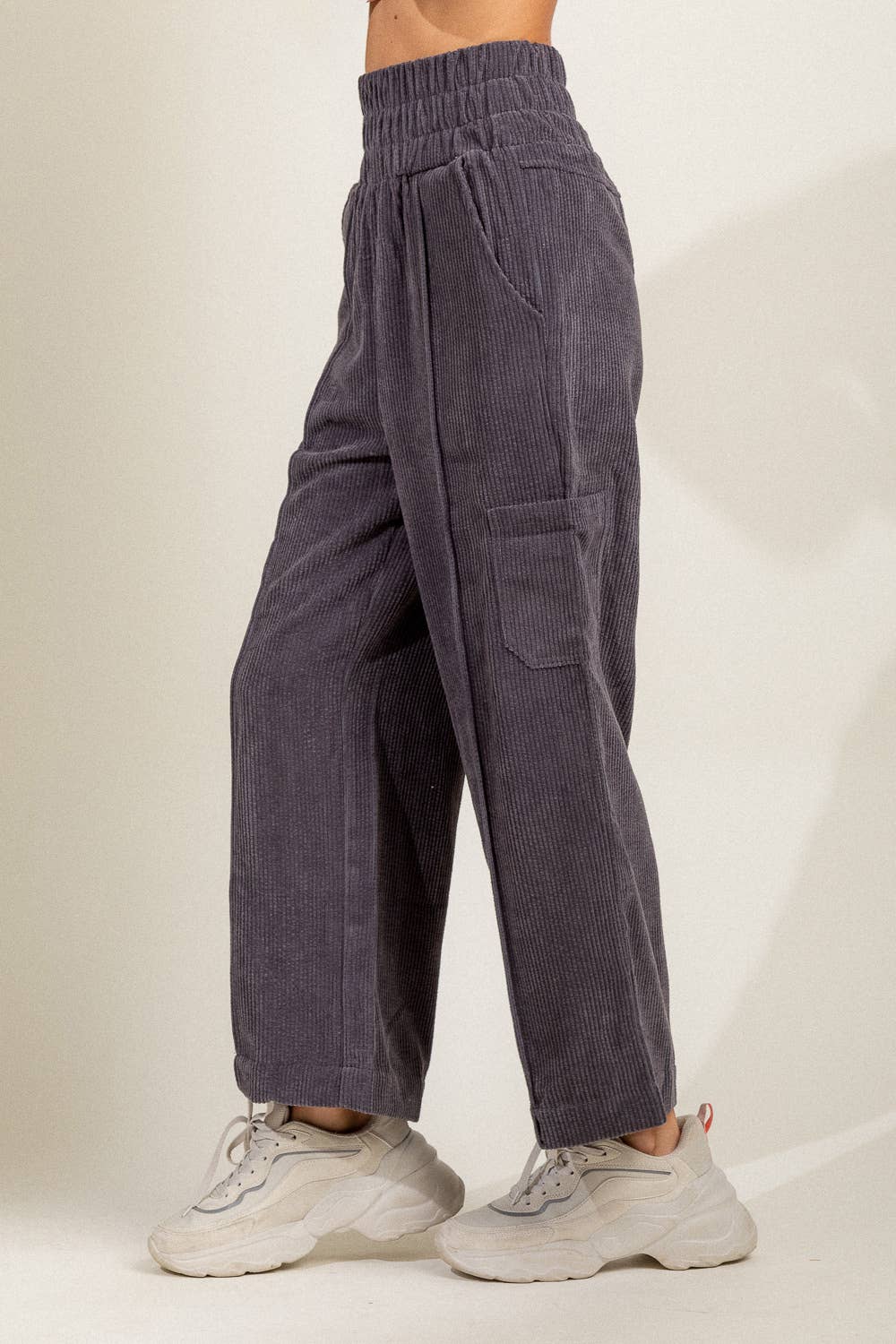 Corduroy wide leg pants