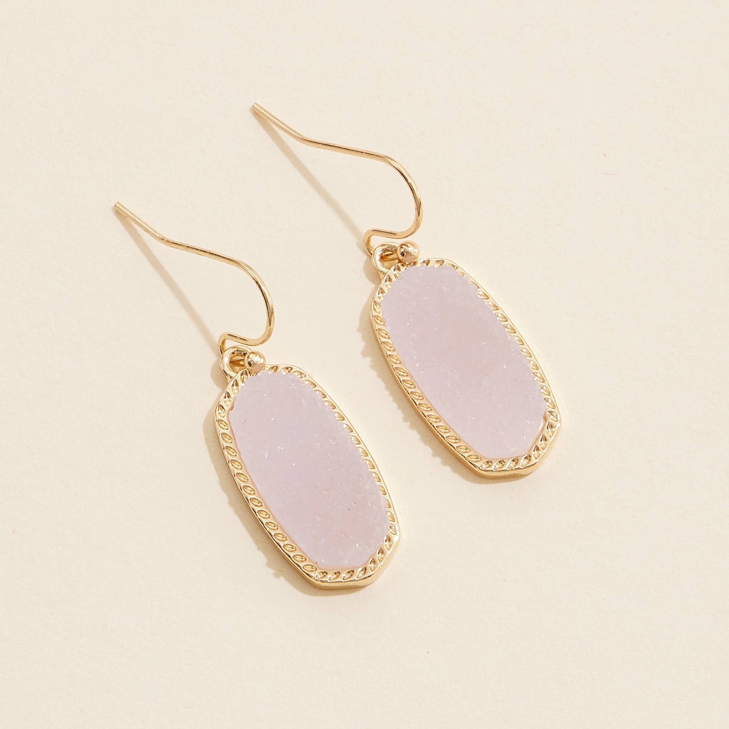 Druzy Stone Dangling Earrings