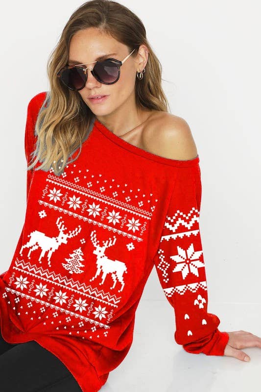 Rudolph Graphic French Terry Top