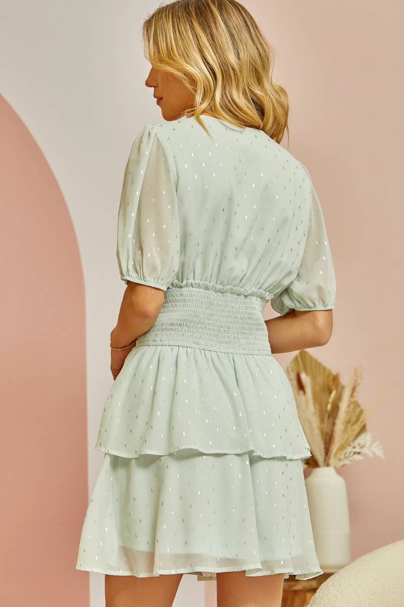 Tiered Dress With Smocked Waist