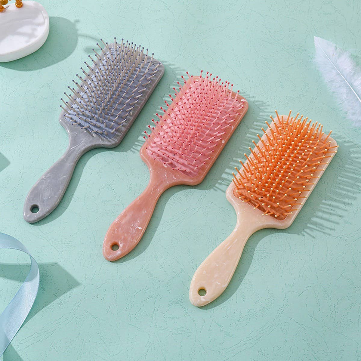 AIR CUSHION SQUARE HANDLE HEAD MASSAGE COMB