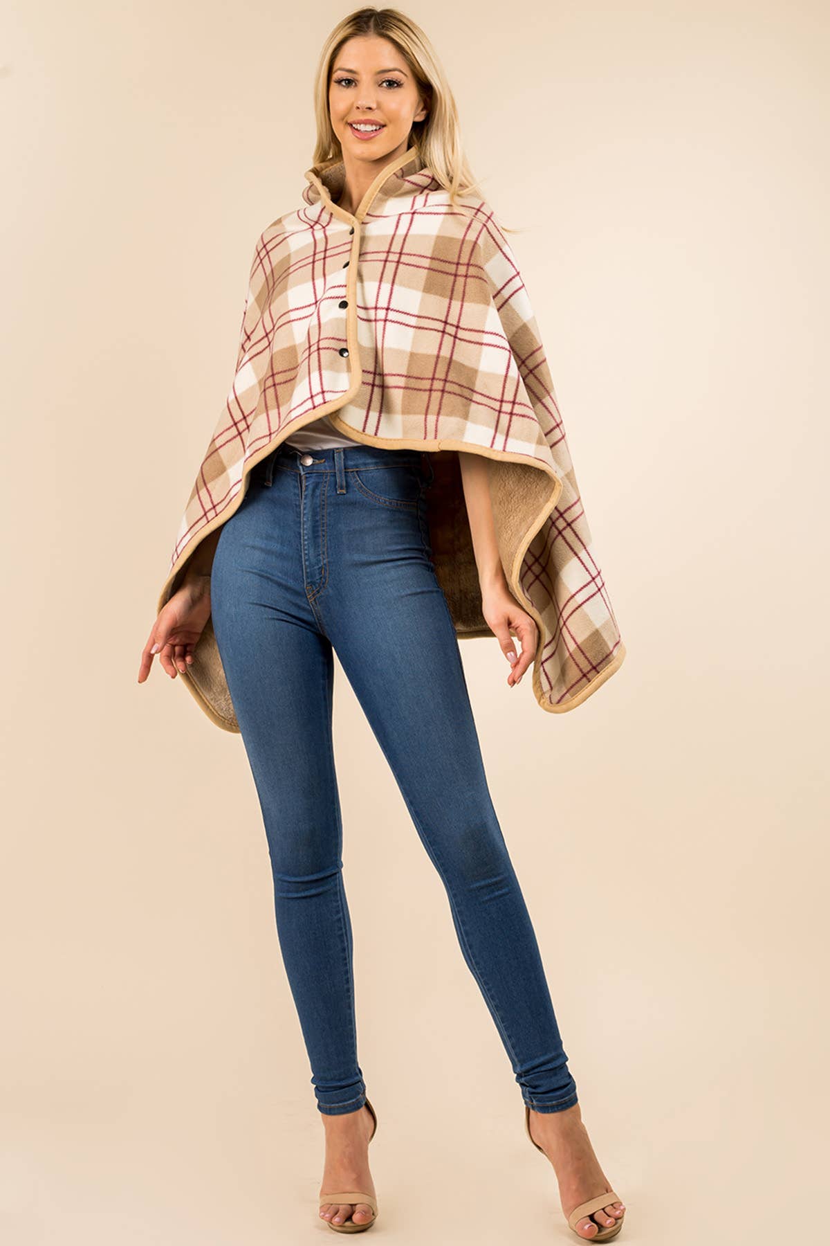 Plaid Blanket Shawl