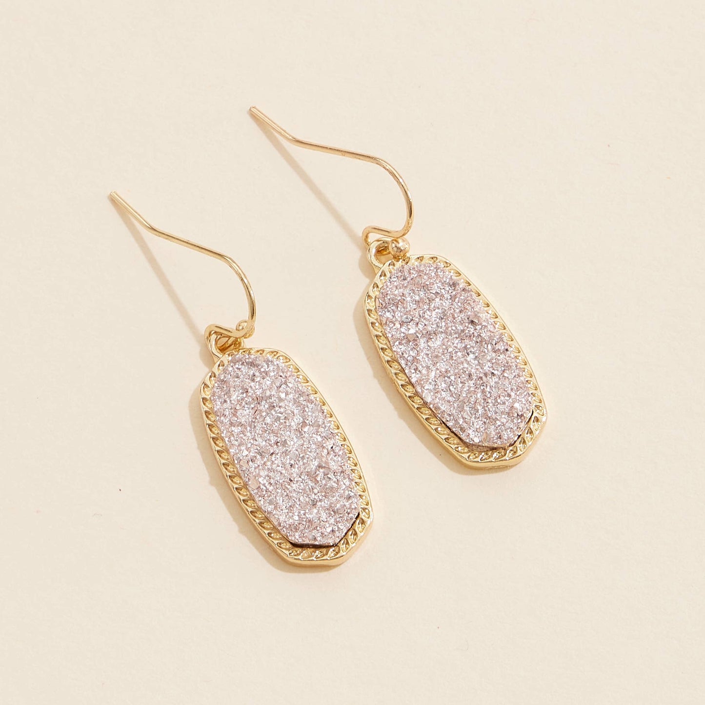 Druzy Stone Dangling Earrings