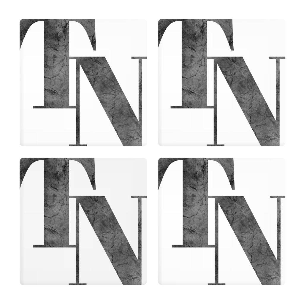 Minimalist B&W Tennessee Coaster