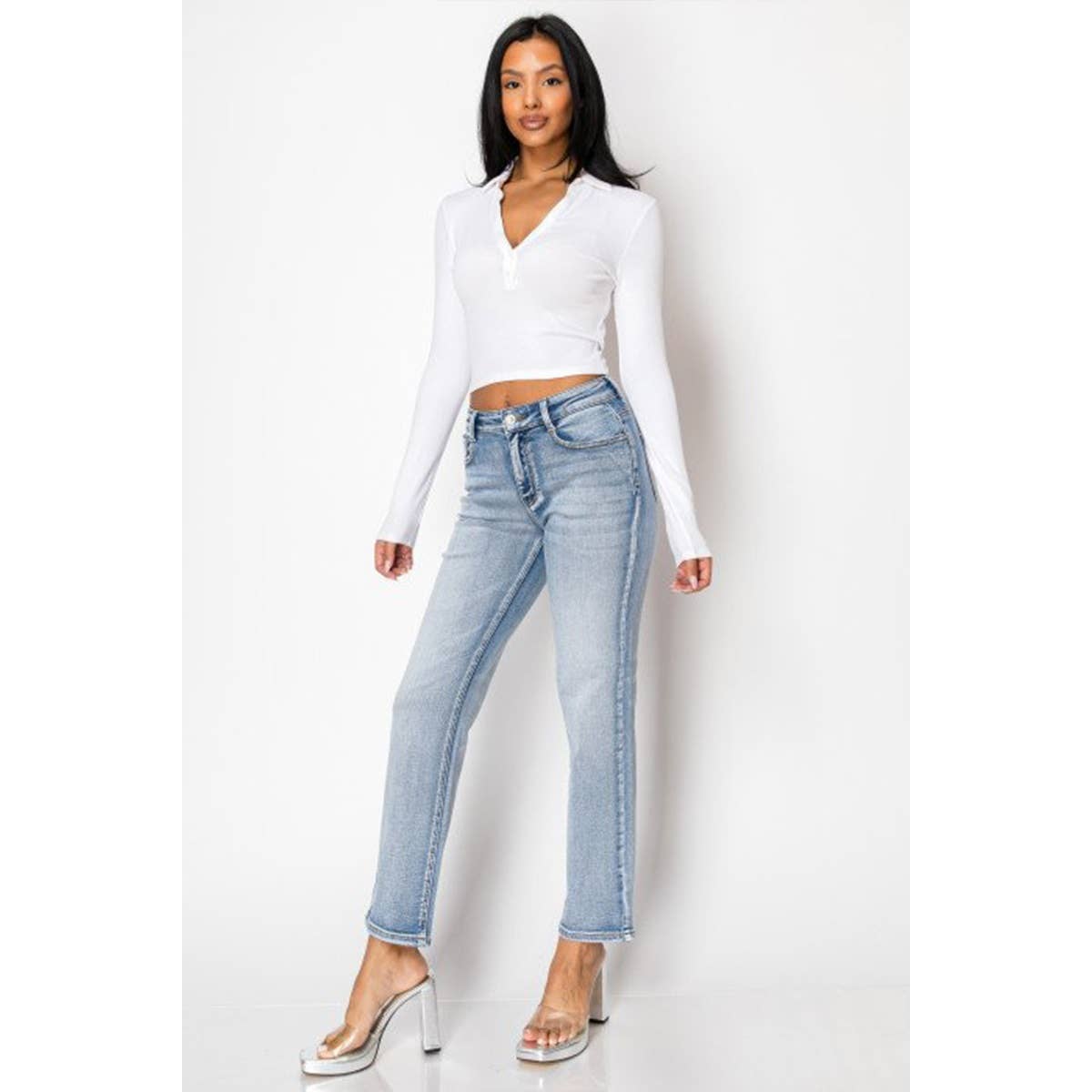 STRAIGHT LEG DENIM JEANS (3 Shade Options)