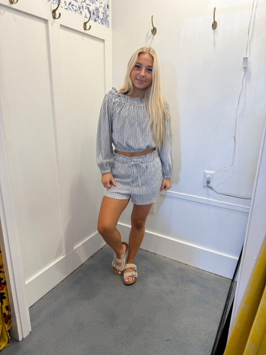 Off Shoulder Top And Short Set (Sold as Separates)