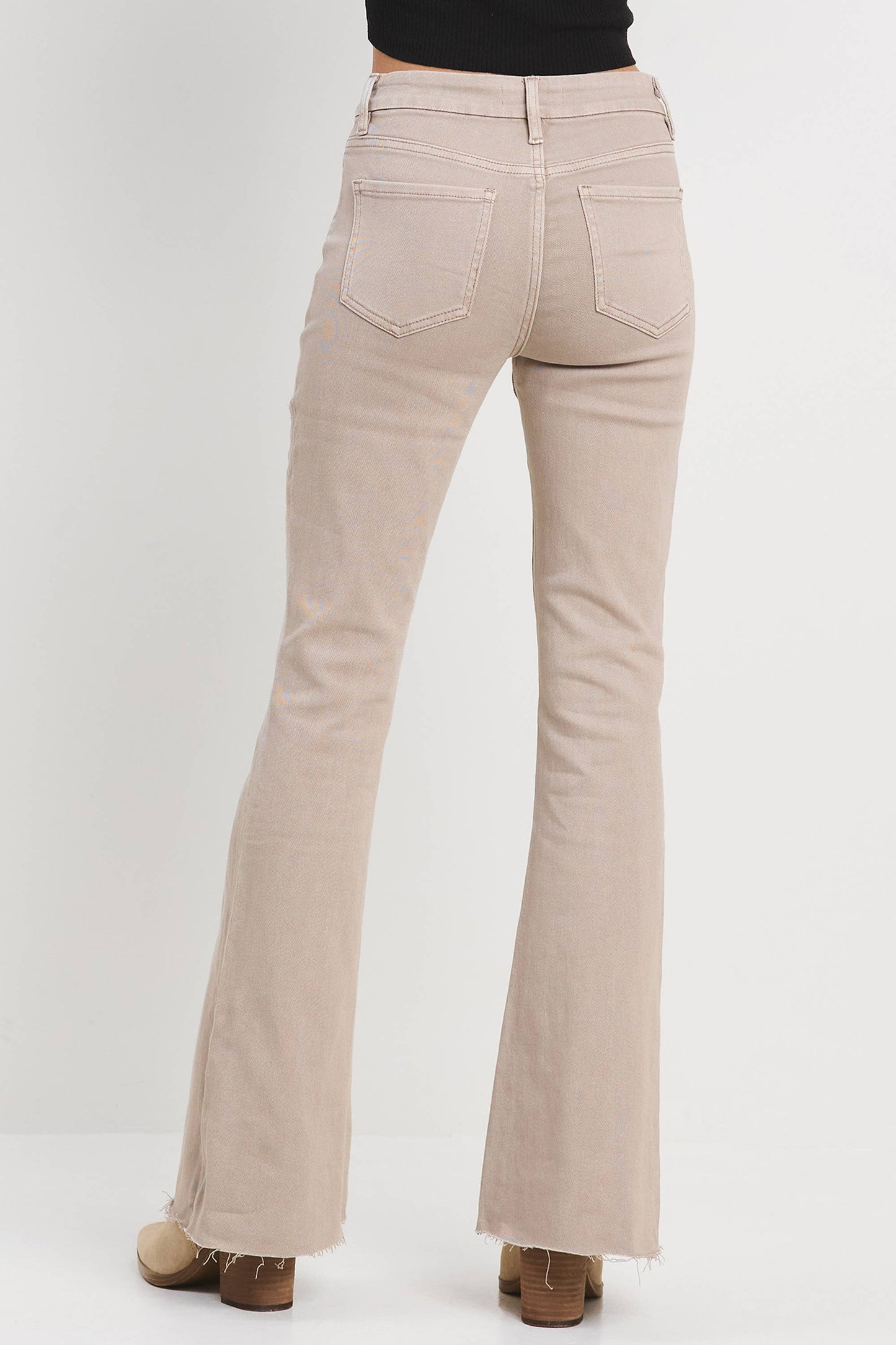 High Rise Taupe Flare