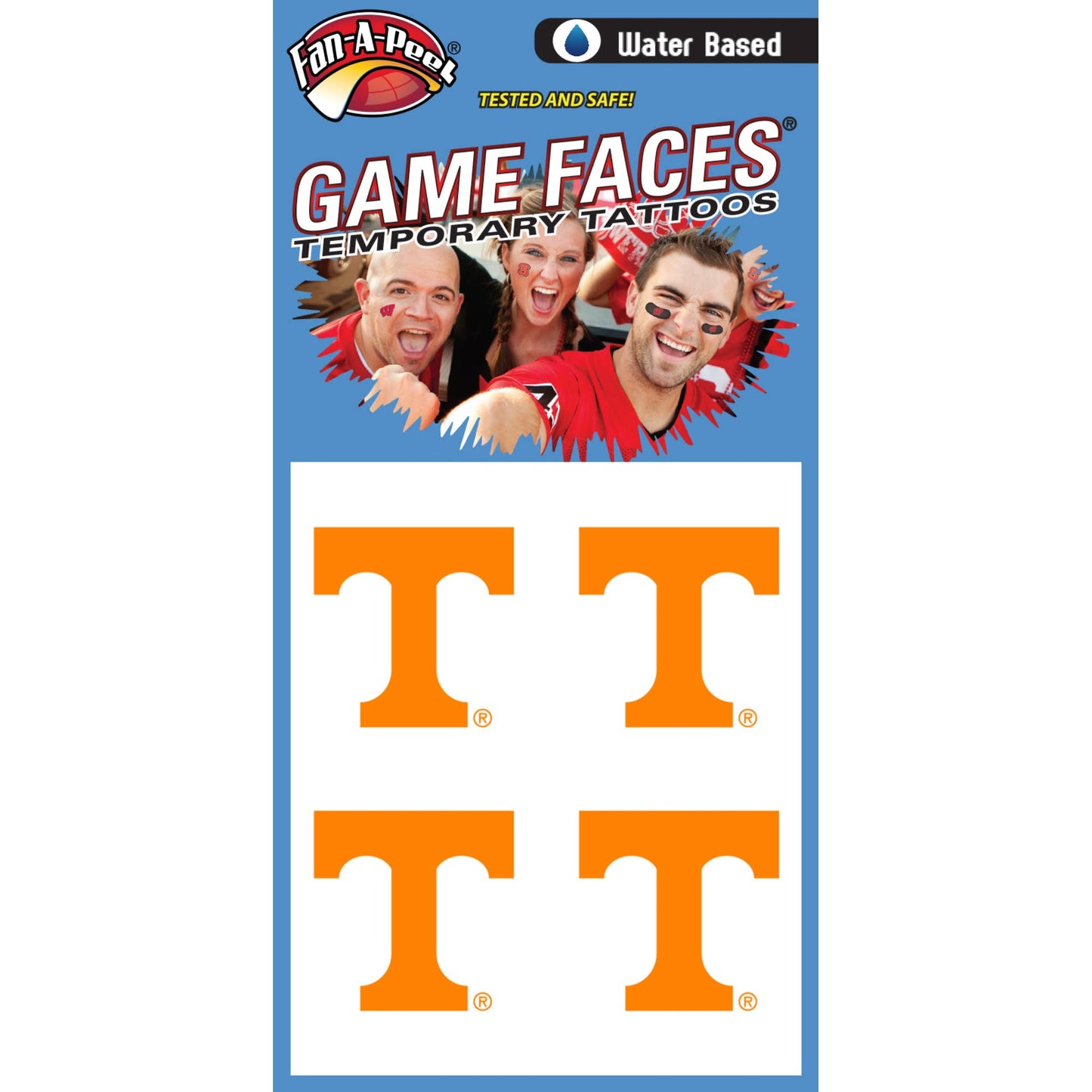 Tennessee Game Faces® Temporary Tattoos