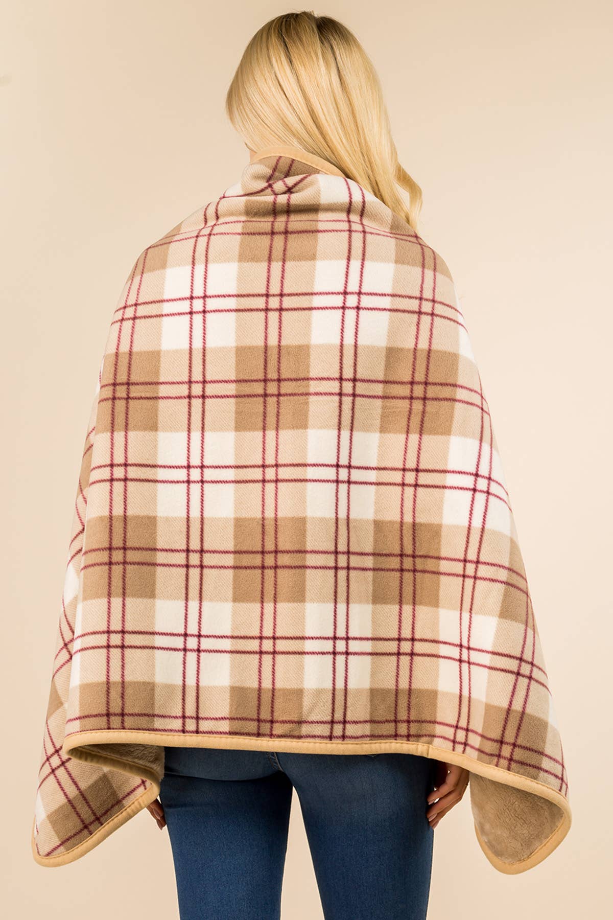Plaid Blanket Shawl