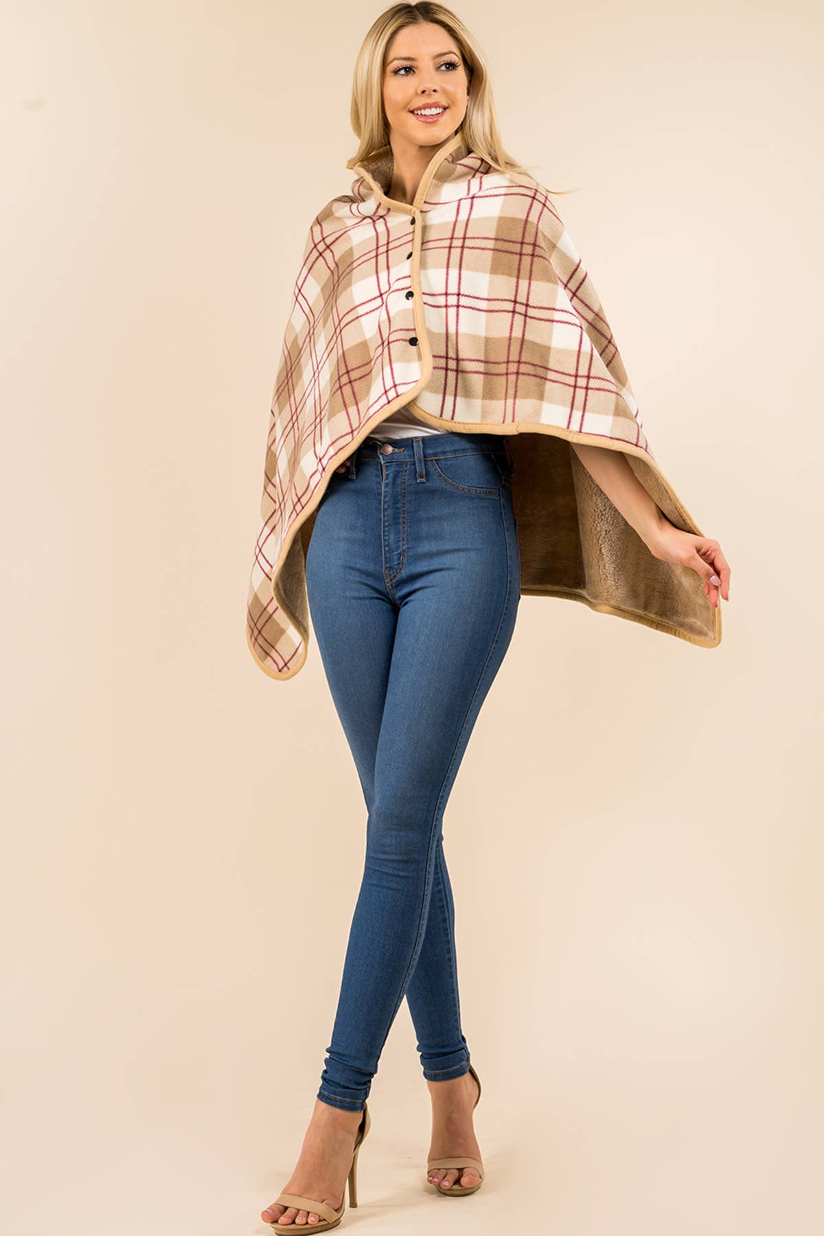 Plaid Blanket Shawl