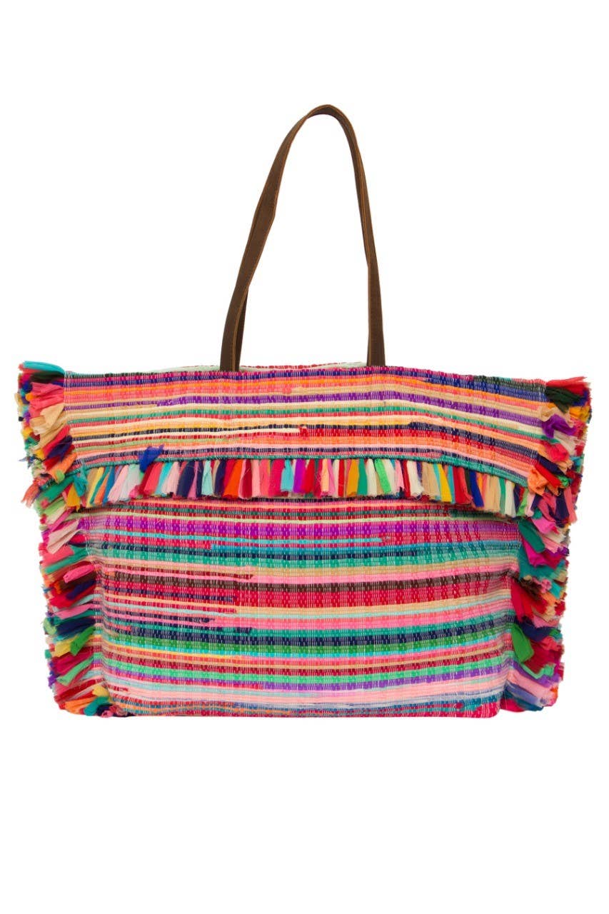 BRIGHT RAINBOW TOTE BAG