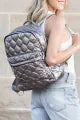 Quilted Large Capacity Functional Backpack
