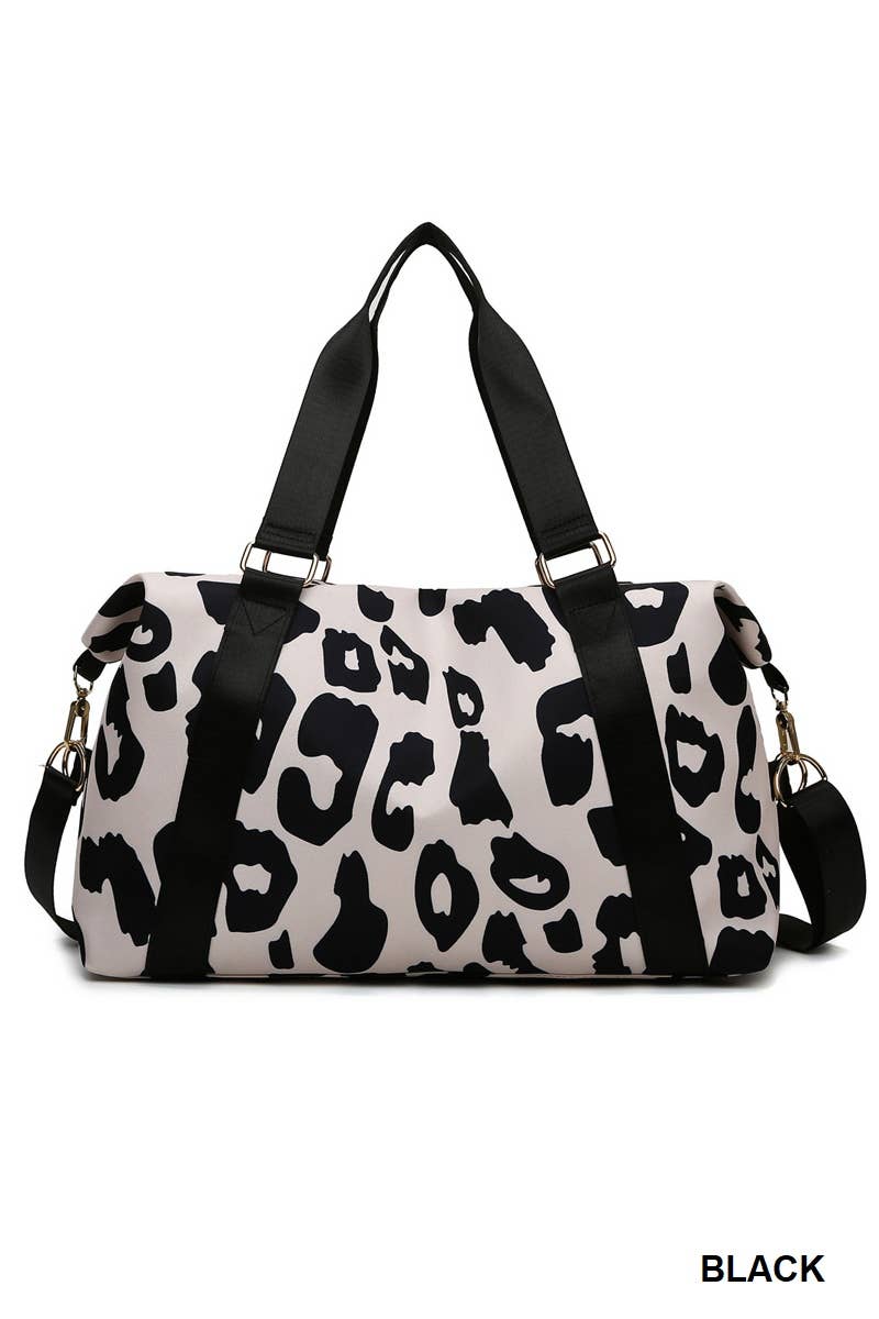 Leopard Print Weekender Travel Duffle Bag
