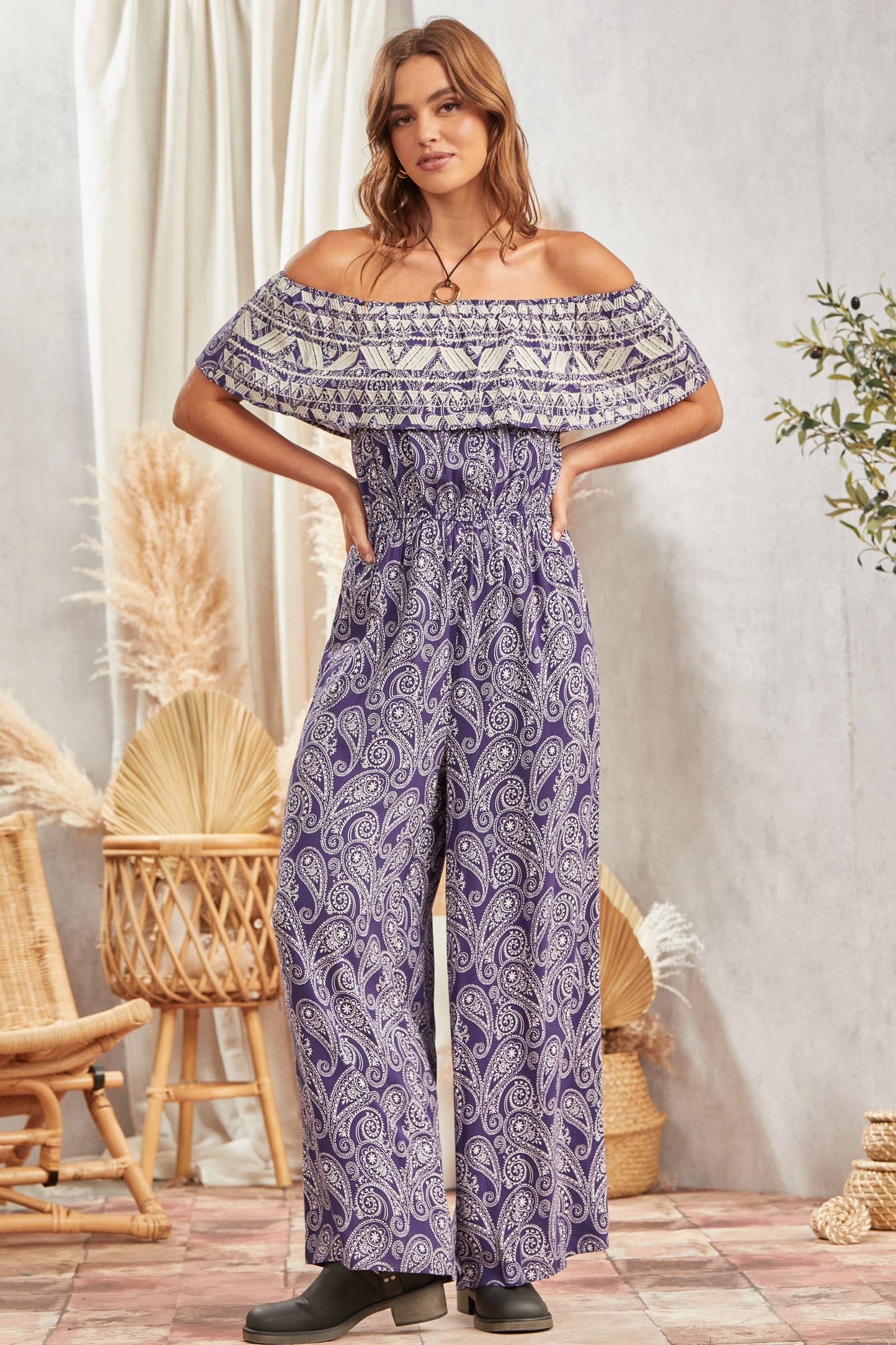 Embroidered Woven Jumpsuit