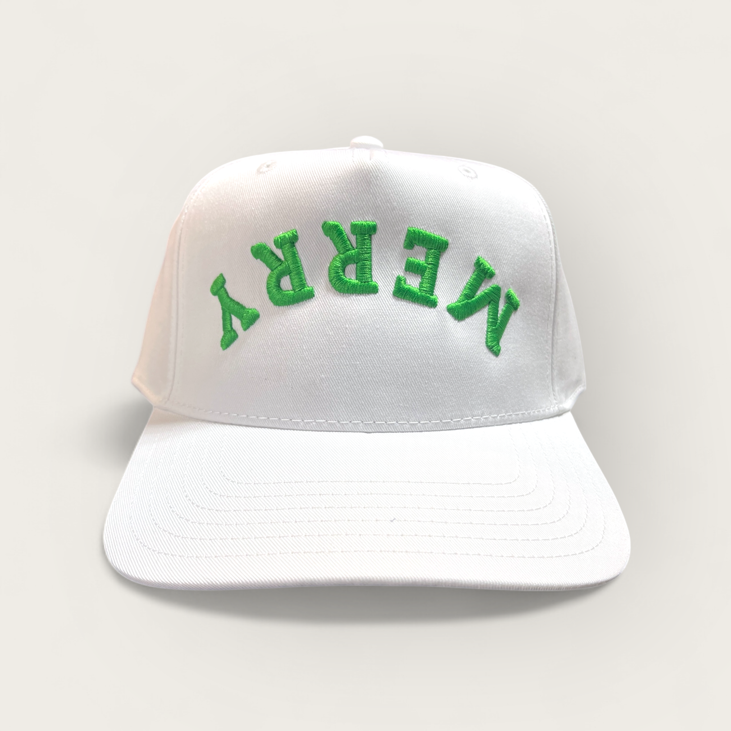 Merry Upside Down Classic Trucker Hat | White