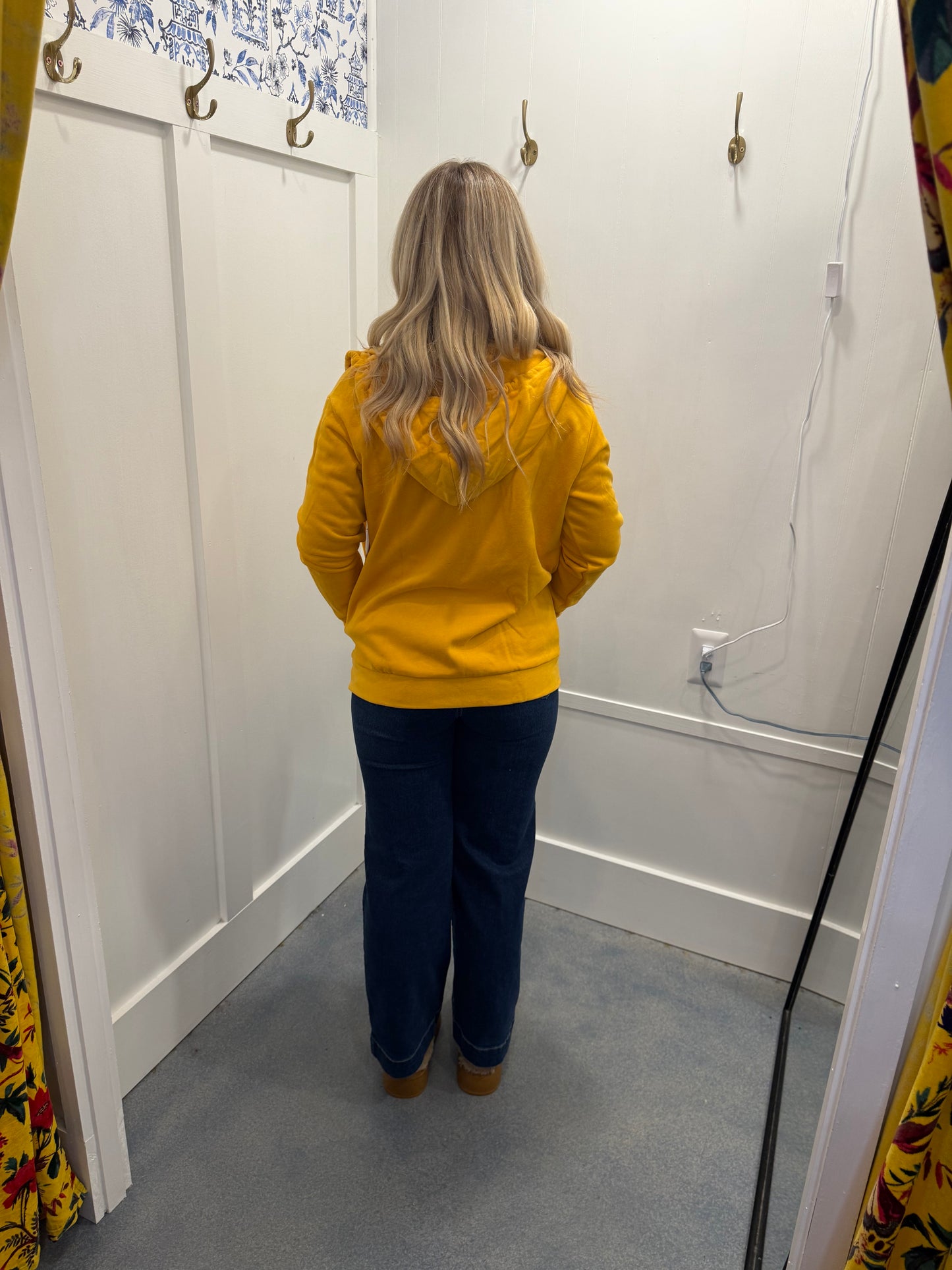 Zip-Up Pocket Drawstring Hoodie Jacket