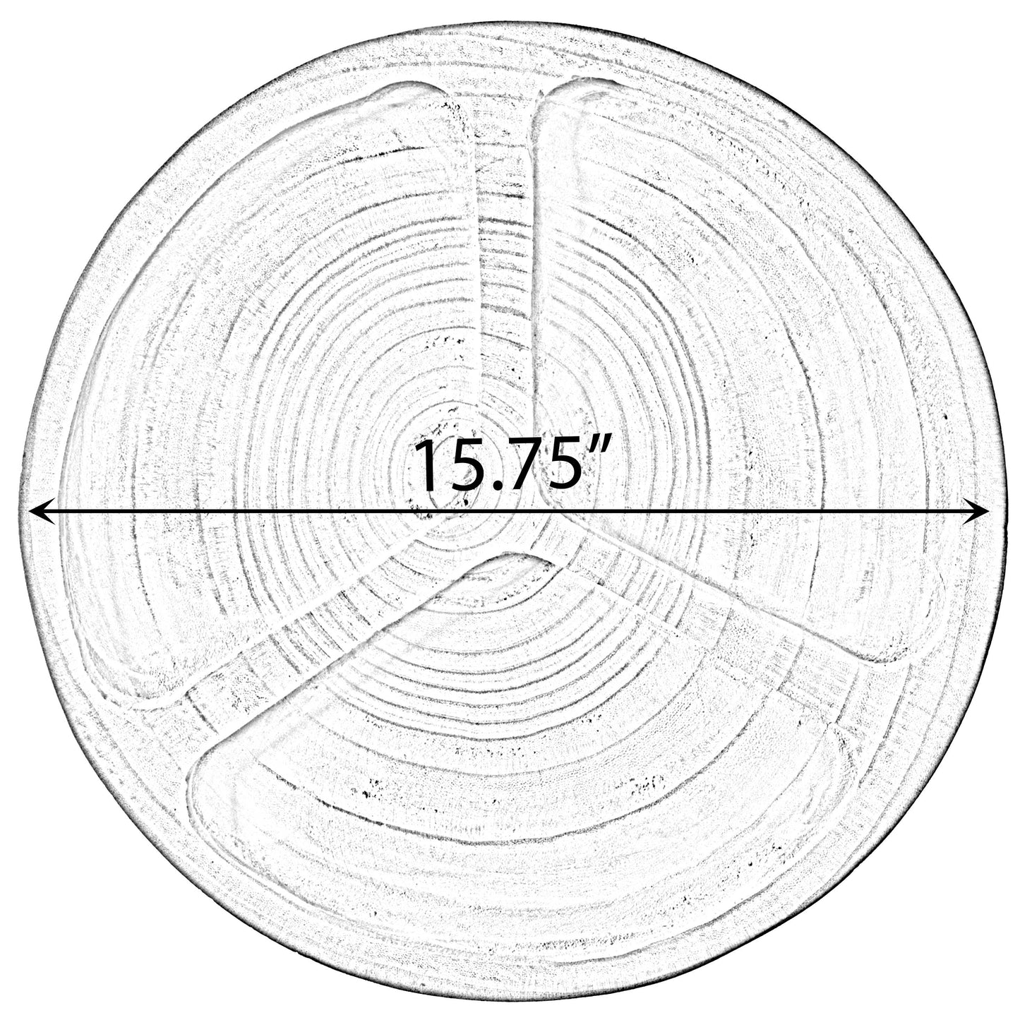 3 Sectional Round Snack Tray for Dining Table and Kitchen