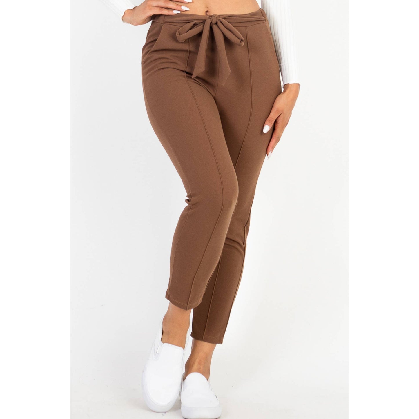 Knit Tie Front Pants