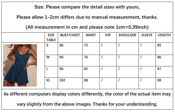 Denim High Waist Flowy Dress