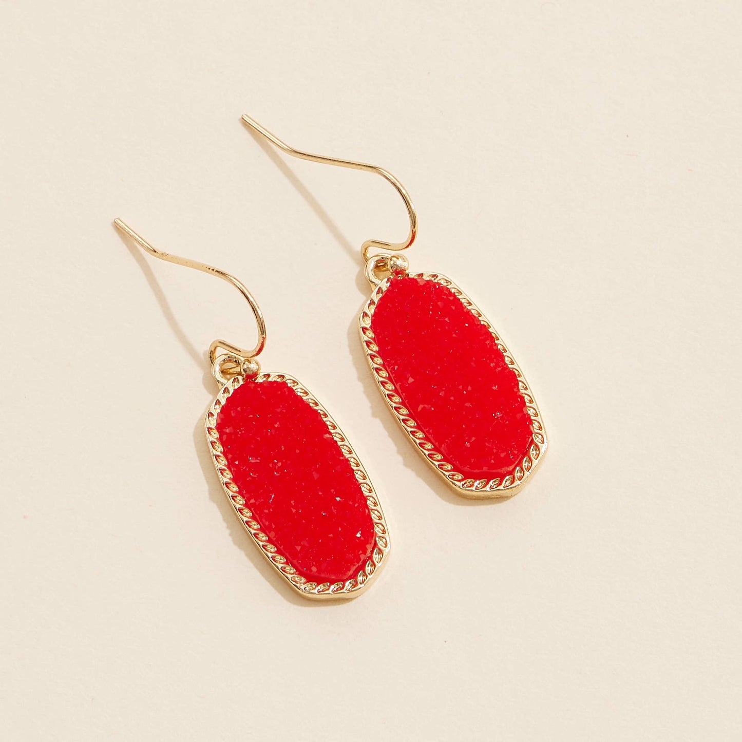 Druzy Stone Dangling Earrings