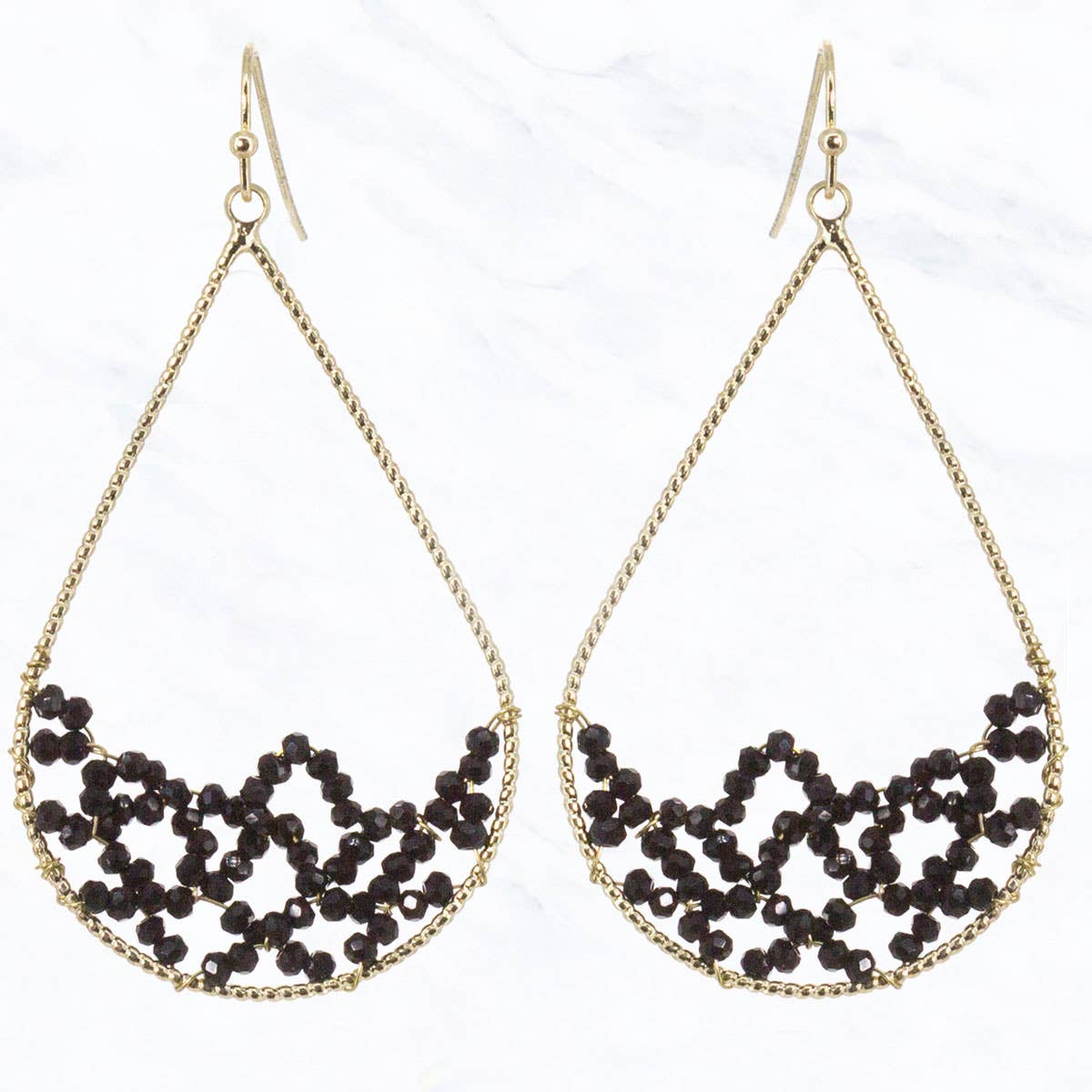 Teardrop Beaded Earrings